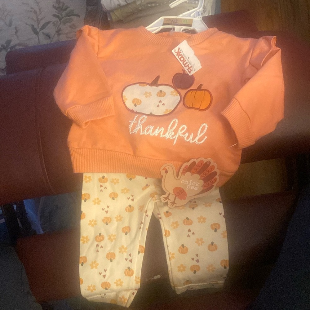 Chick Pea Newborn 0-3 months fall top and leggings